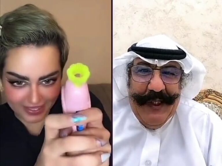 شاهد هديل العتيبي تتغزل في رجل مسن: مين قطوتي!